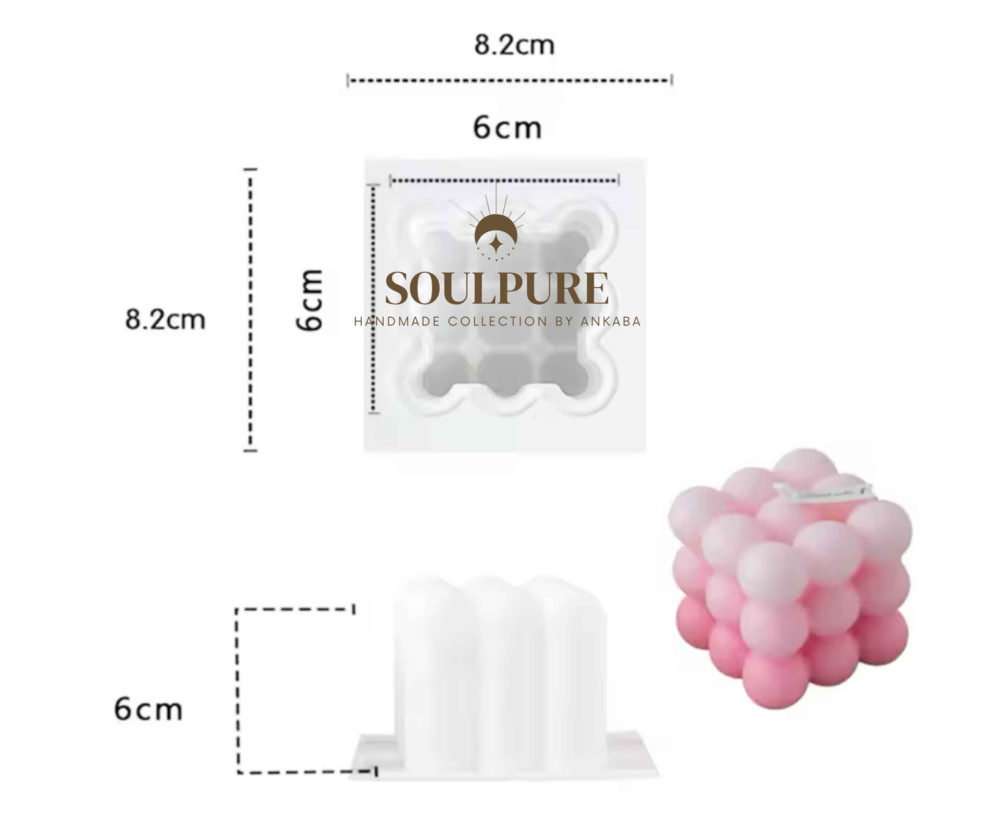 Molde Cubo Con Bolitas, DIY