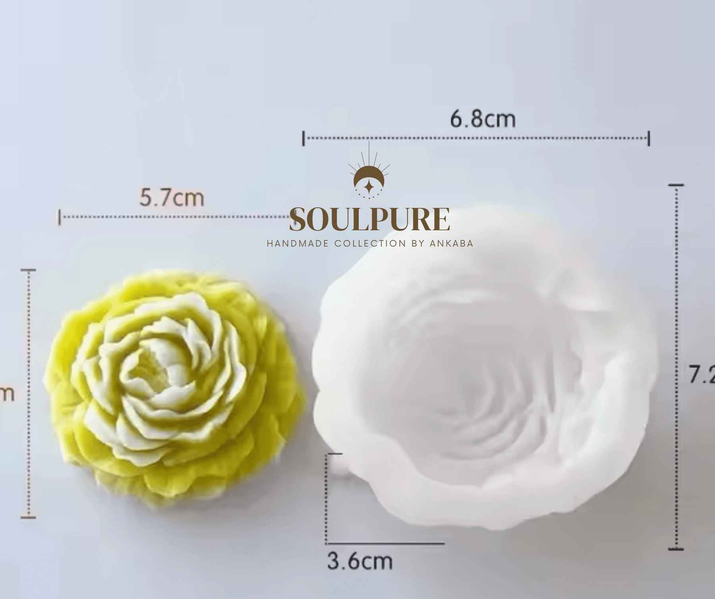 Molde De Flor De Peonia Realista, DIY