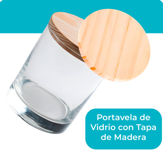 Frasco Portavelas Vidrio Vaso empavonado  220ml Aromaterapia